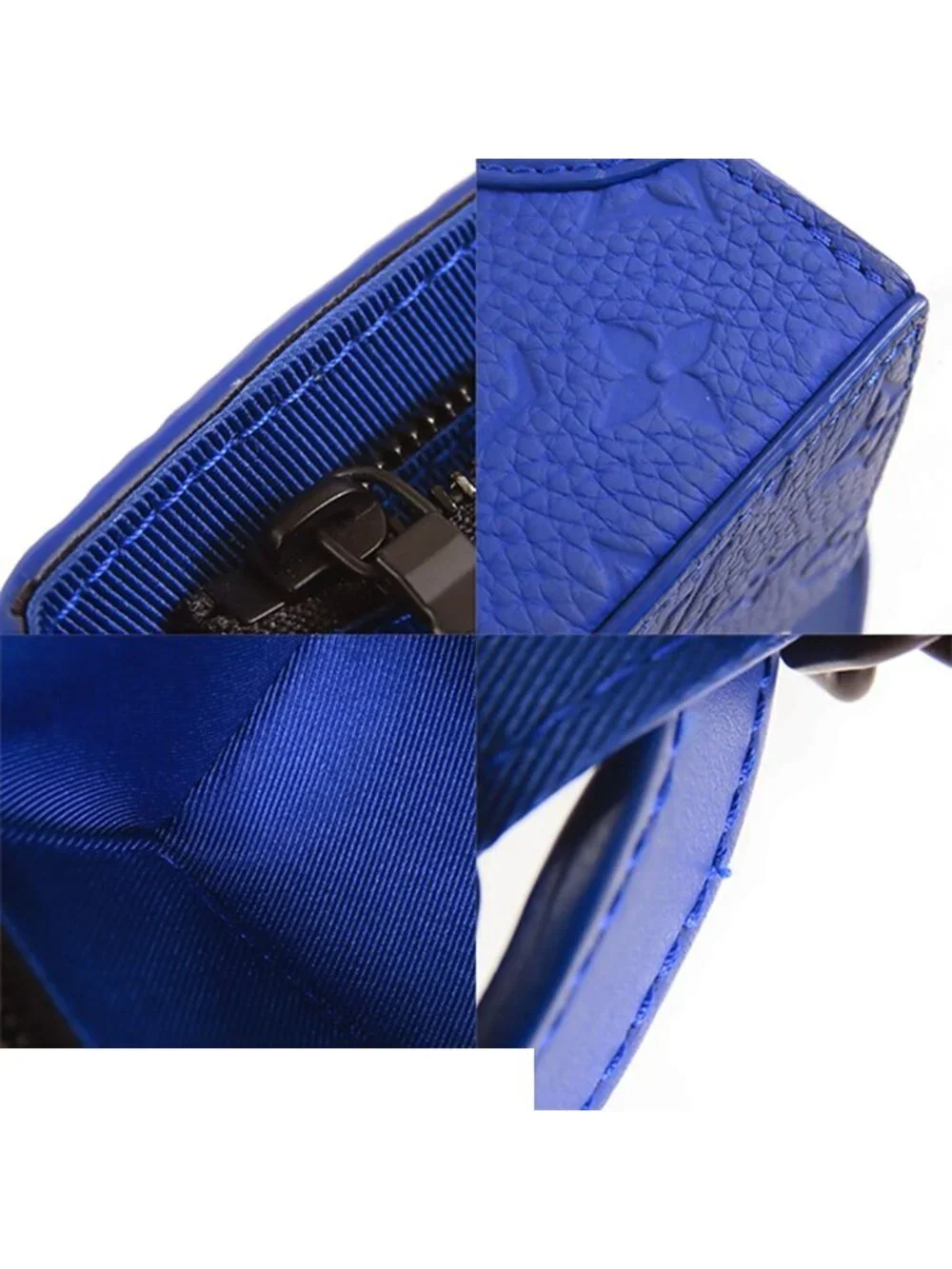 Louis Vuitton Steamer Wearable Wallet Blue Monogram Taurillon Shoulder Bag